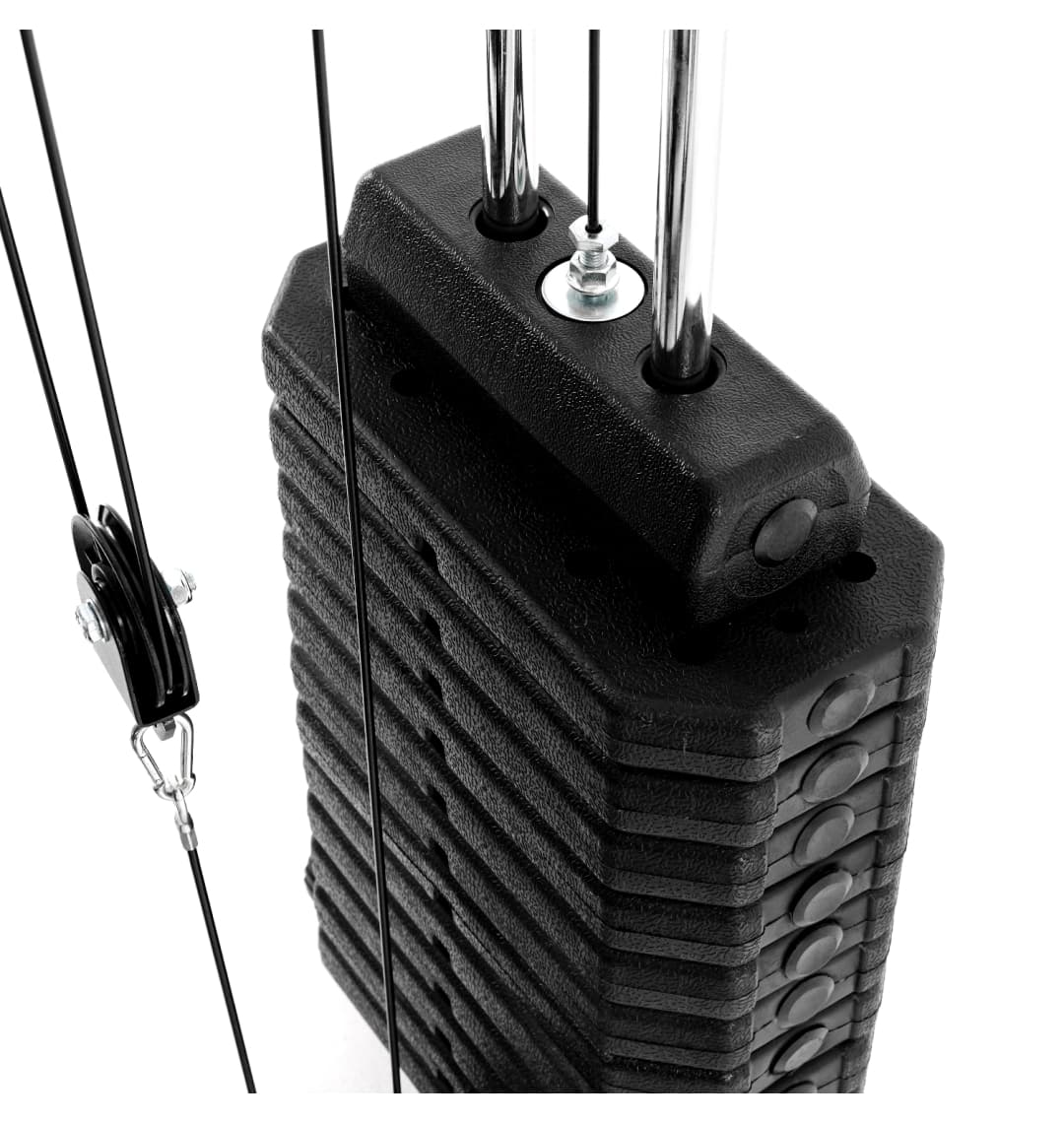 Силовой комплекс со скамьей DFC Homegym (три короба + два груза)