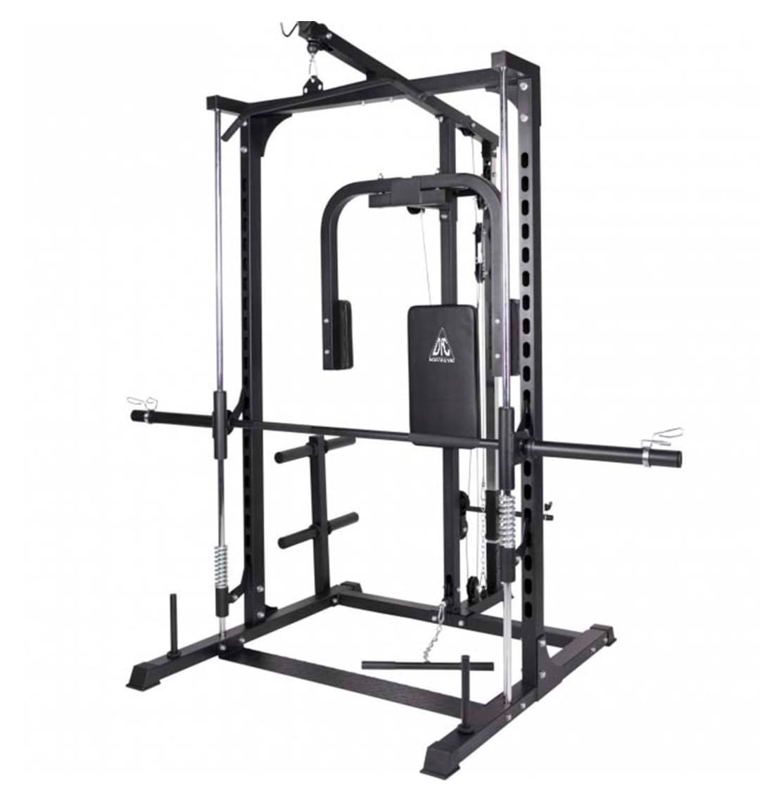 Силовой комплекс со скамьей, машина Смита DFC Homegym D943 (два короба)