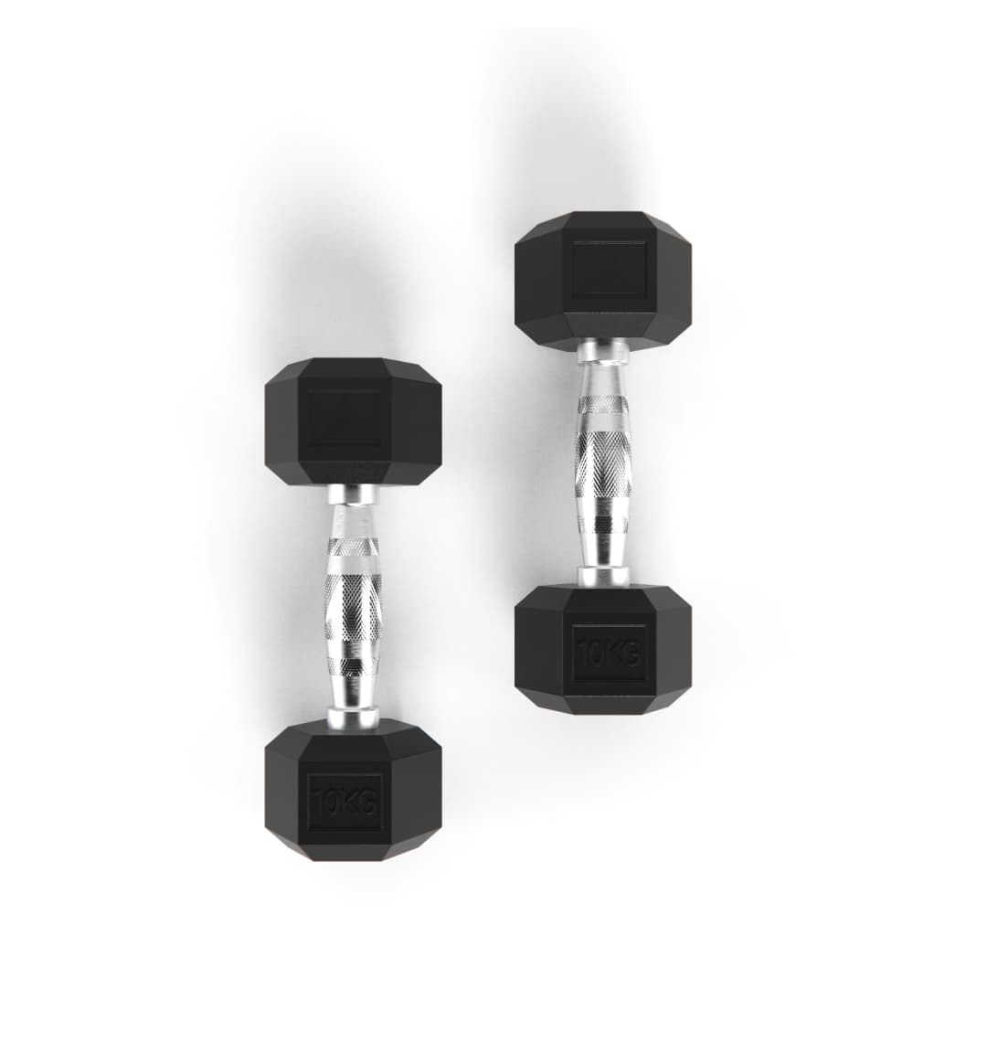 Гантели DFC гексагональные обрезиненные 10кг (пара) DB001-10