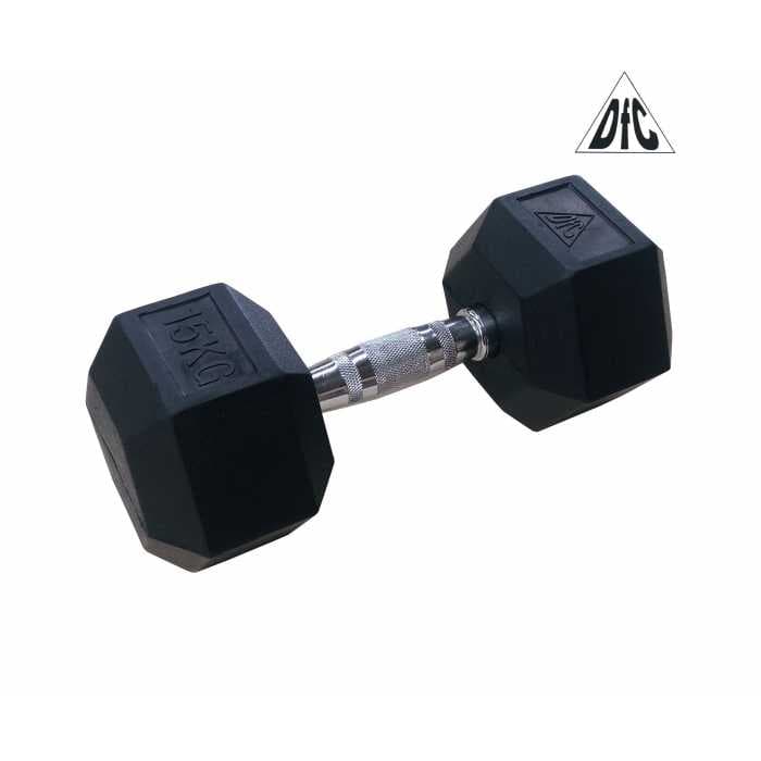 Гантели DFC гексагональные обрезиненные 15кг (пара) DB001-15
