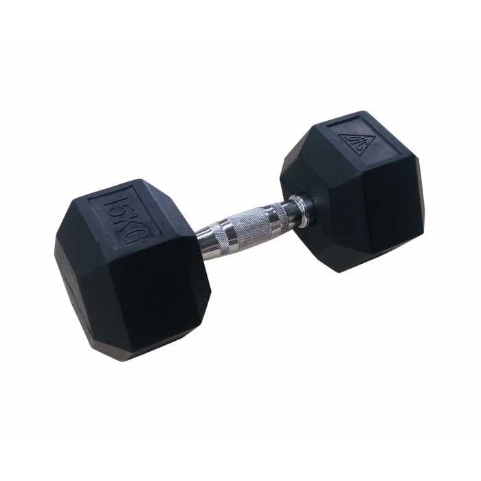 Гантели DFC гексагональные обрезиненные 15кг (пара) DB001-15