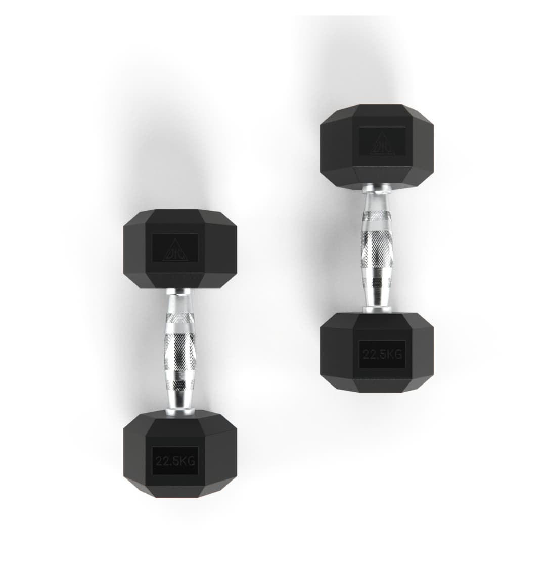 Гантели DFC гексагональные обрезиненные 22.5кг (пара) DB001-22.5
