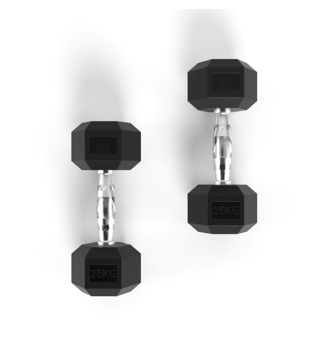 Гантели DFC гексагональные обрезиненные 25кг (пара) DB001-25