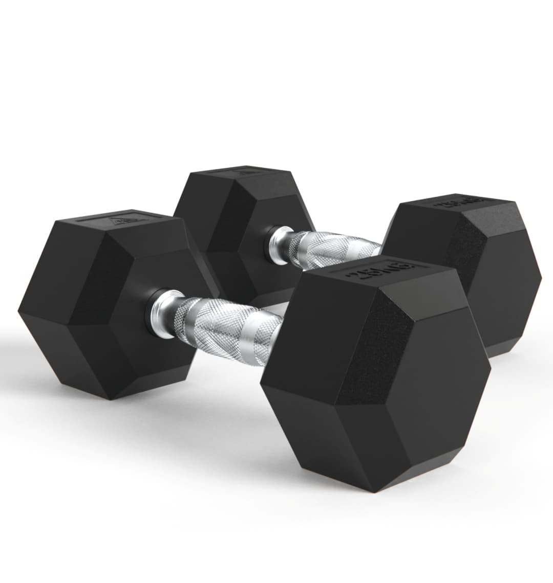 Гантели DFC гексагональные обрезиненные 25кг (пара) DB001-25