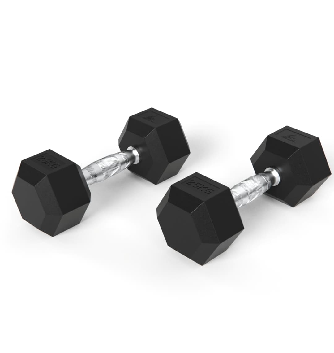 Гантели DFC гексагональные обрезиненные 25кг (пара) DB001-25