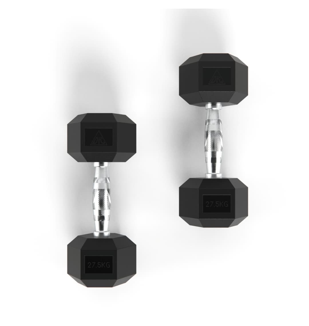 Гантели DFC гексагональные обрезиненные 27.5кг (пара) DB001-27.5