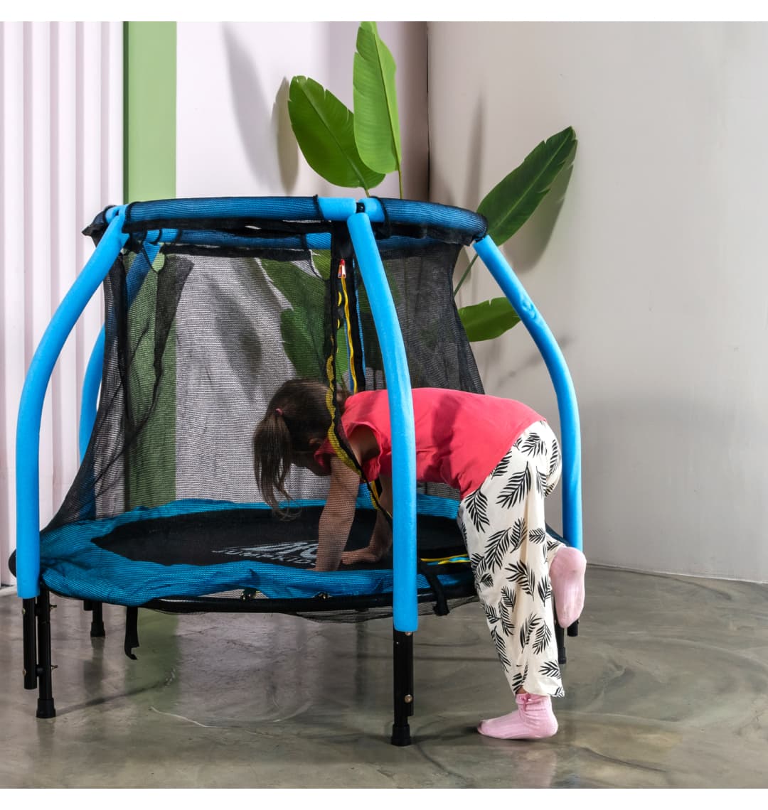 Батут DFC JUMP KIDS 48" синий, сетка (120см)