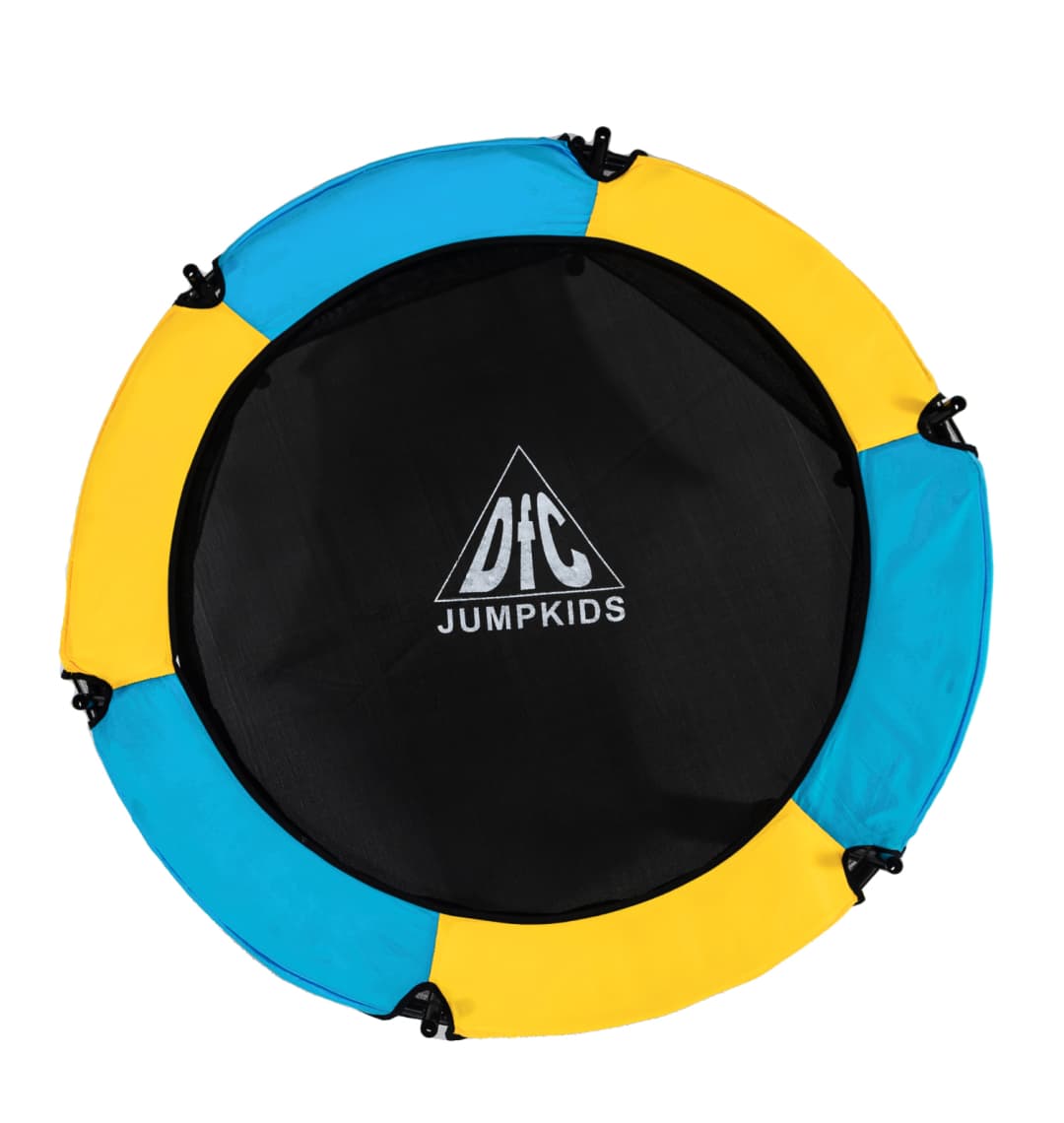 Батут DFC JUMP KIDS 55" желт/син, сетка (137см)