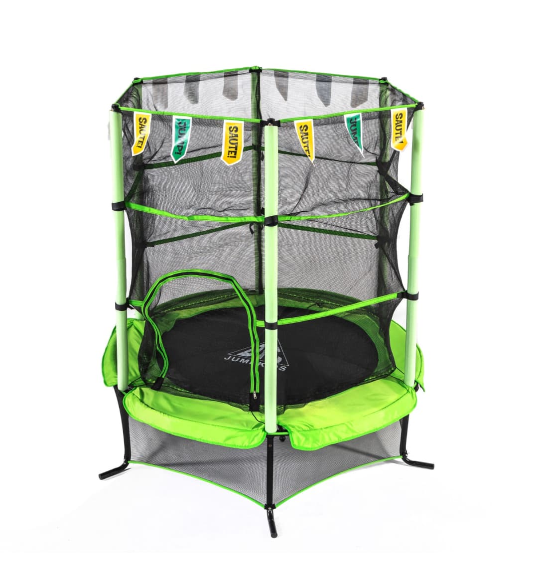 Батут DFC JUMP KIDS 55" зеленый, сетка (137см)