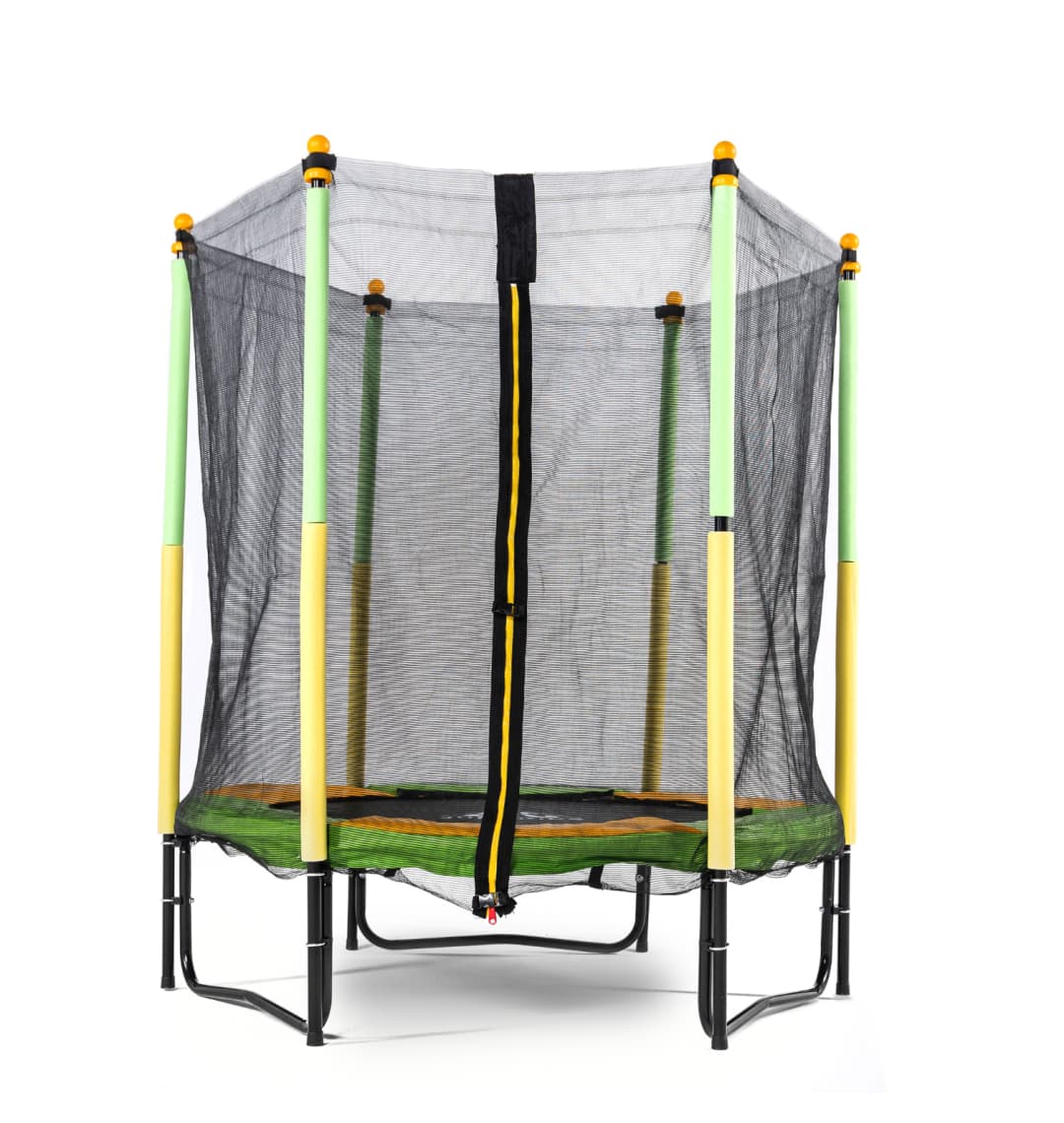 Батут DFC JUMP KIDS 55" зел/желт, сетка (137см)