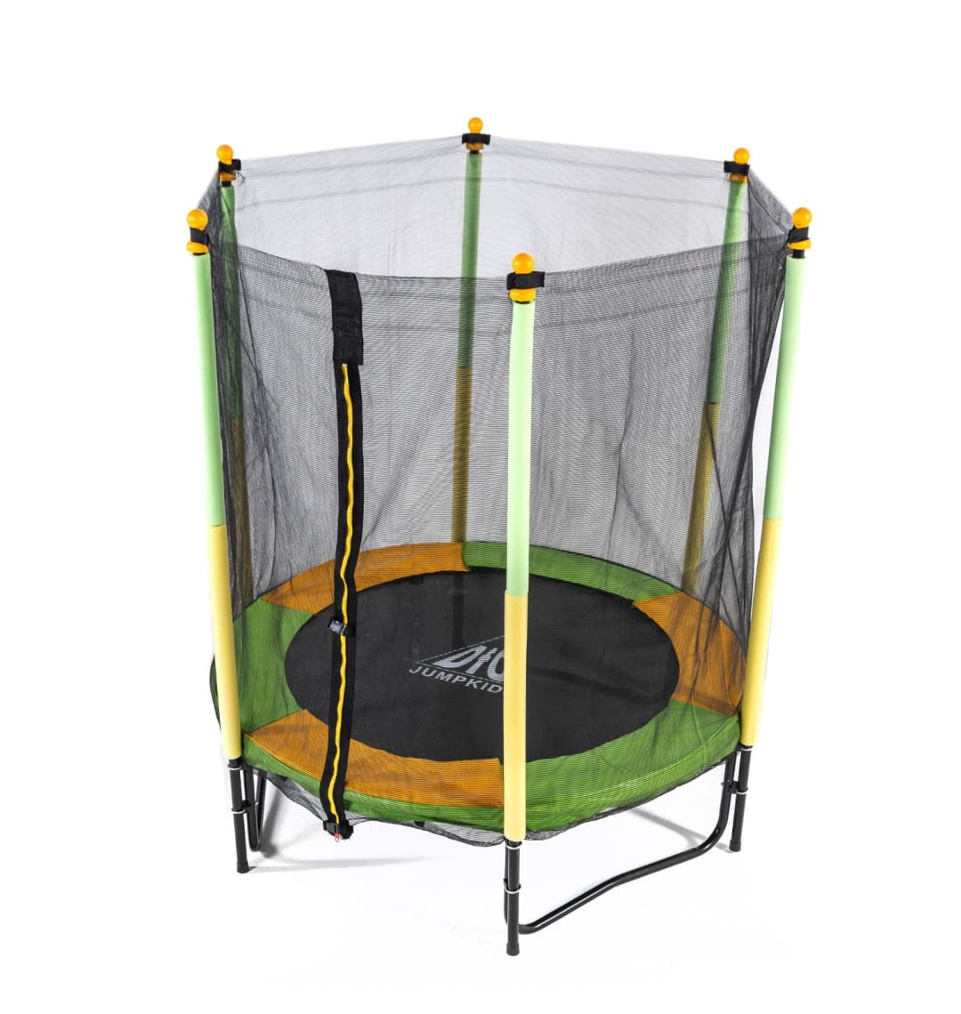 Батут DFC JUMP KIDS 55" зел/желт, сетка (137см)