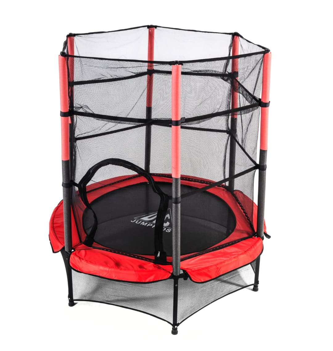 Батут DFC JUMP KIDS 55" красн/сер, сетка (137см)