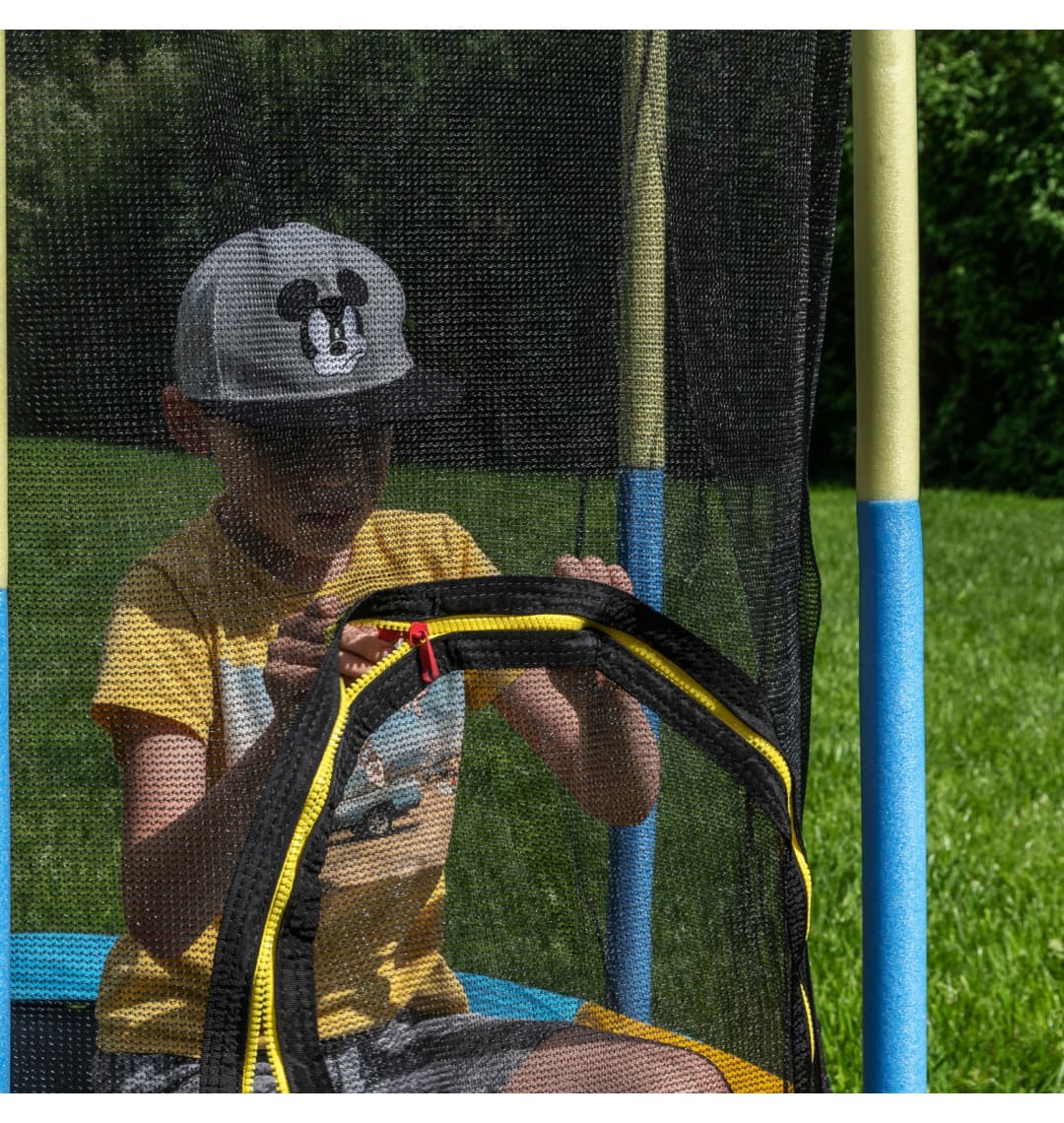 Батут DFC JUMP KIDS 60" желт/син, сетка (150см)