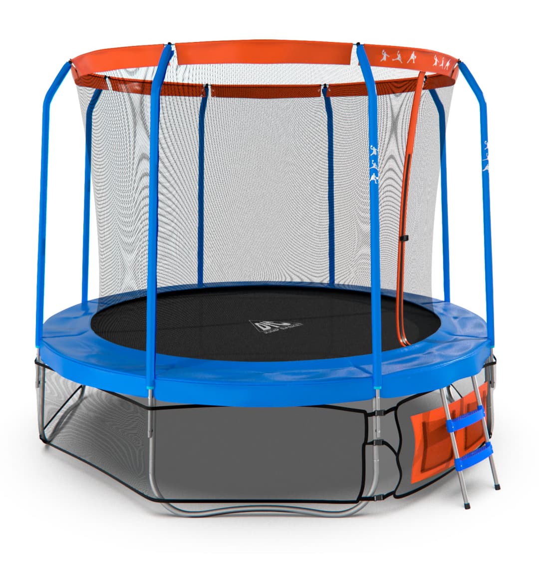 Батут DFC JUMP BASKET 12ft внутр.сетка, лестница (366cm) (два короба)