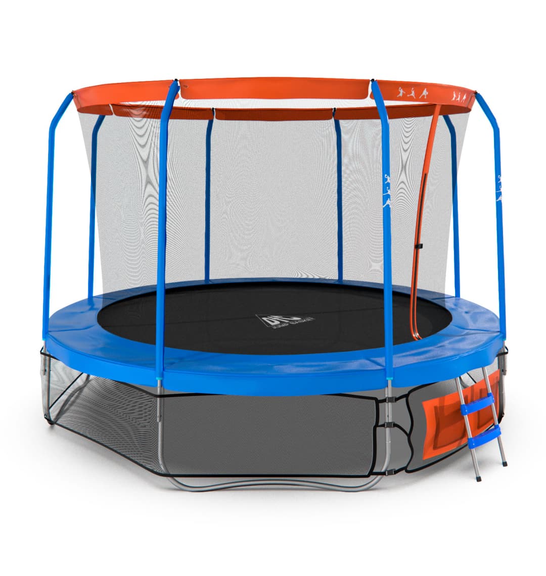 Батут DFC JUMP BASKET 14ft внутр.сетка, лестница (427cm) (два короба)