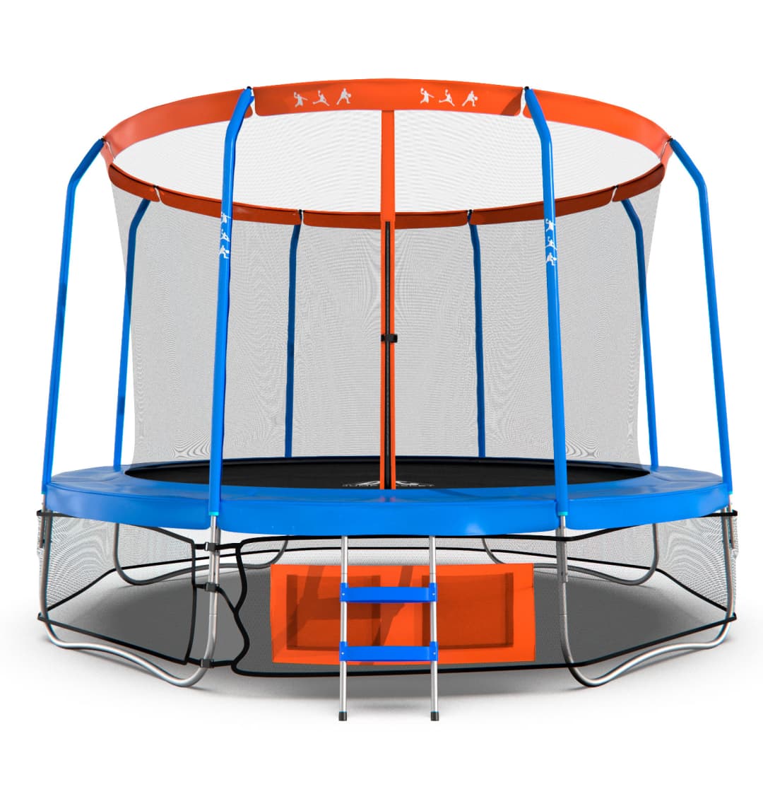Батут DFC JUMP BASKET 14ft внутр.сетка, лестница (427cm) (два короба)