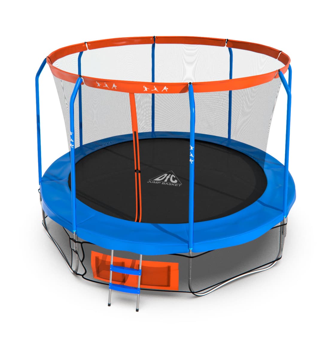 Батут DFC JUMP BASKET 14ft внутр.сетка, лестница (427cm) (два короба)