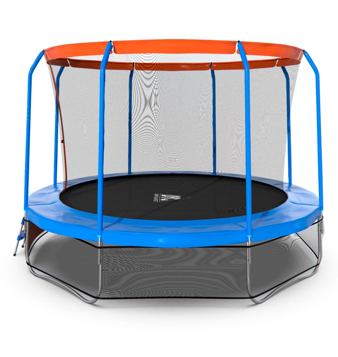 Батут DFC JUMP BASKET 14ft внутр.сетка, лестница (427cm) (два короба)