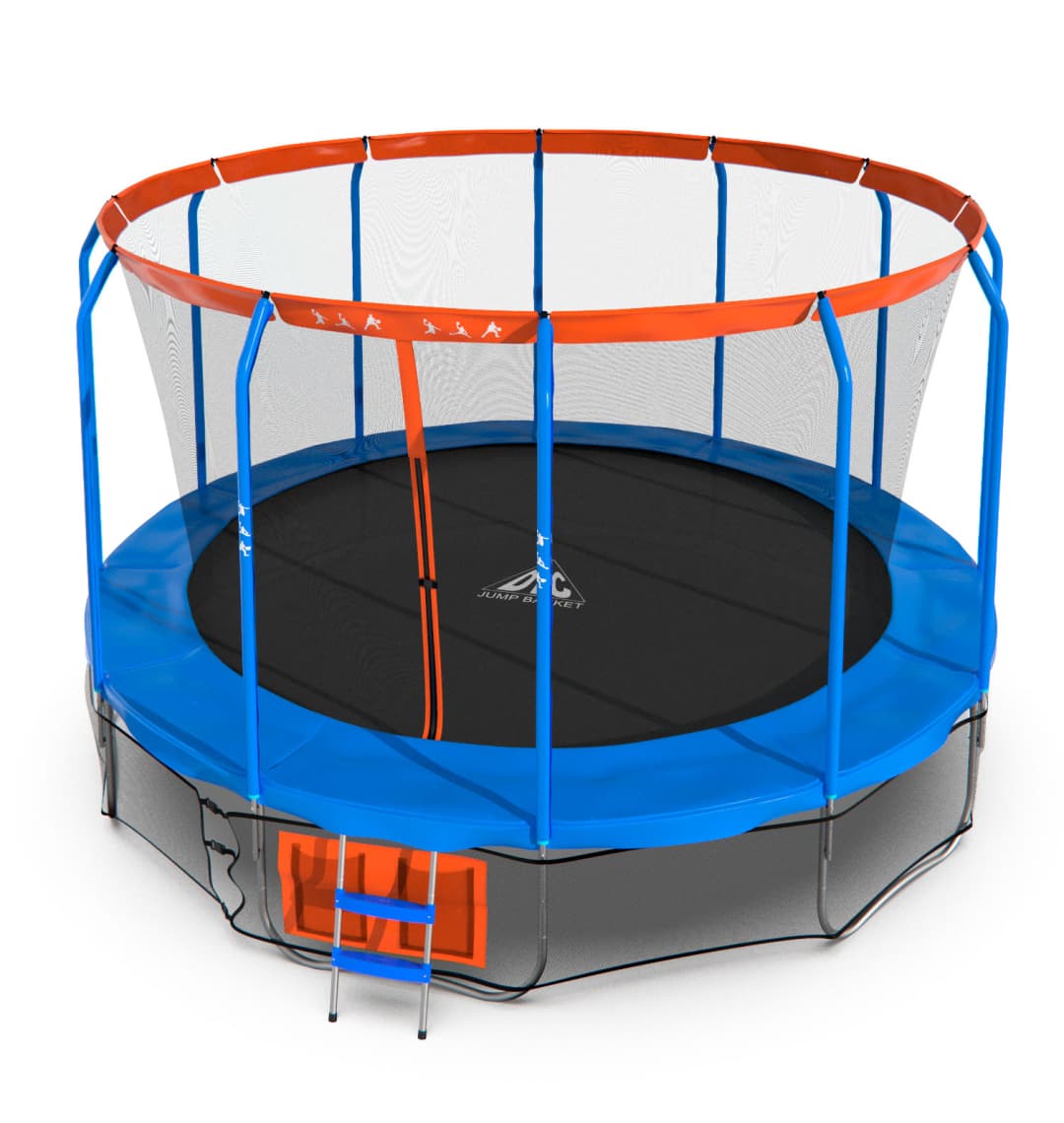 Батут DFC JUMP BASKET 16ft внутр.сетка, лестница (488cm)(два короба)