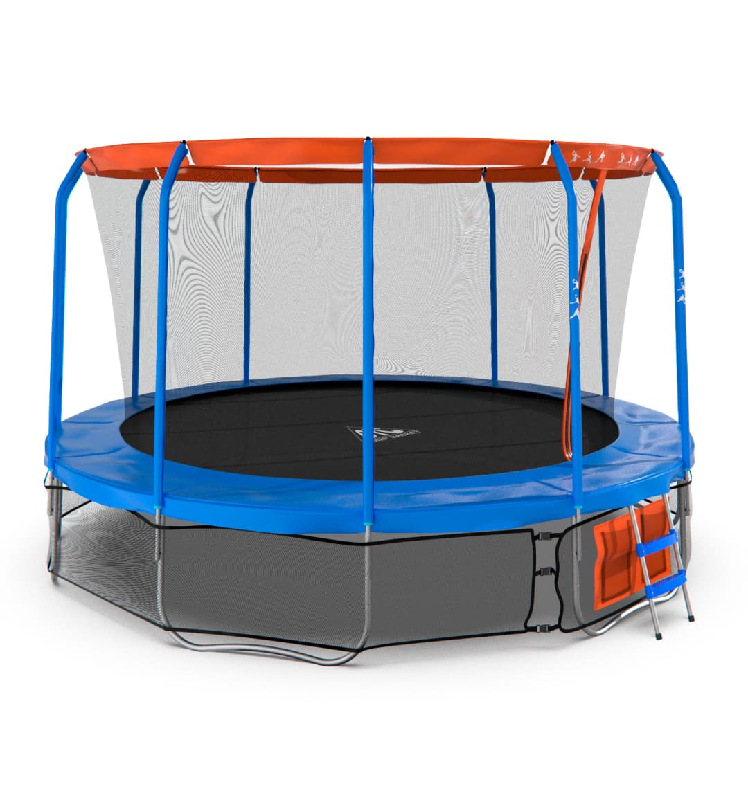 Батут DFC JUMP BASKET 16ft внутр.сетка, лестница (488cm)(два короба)
