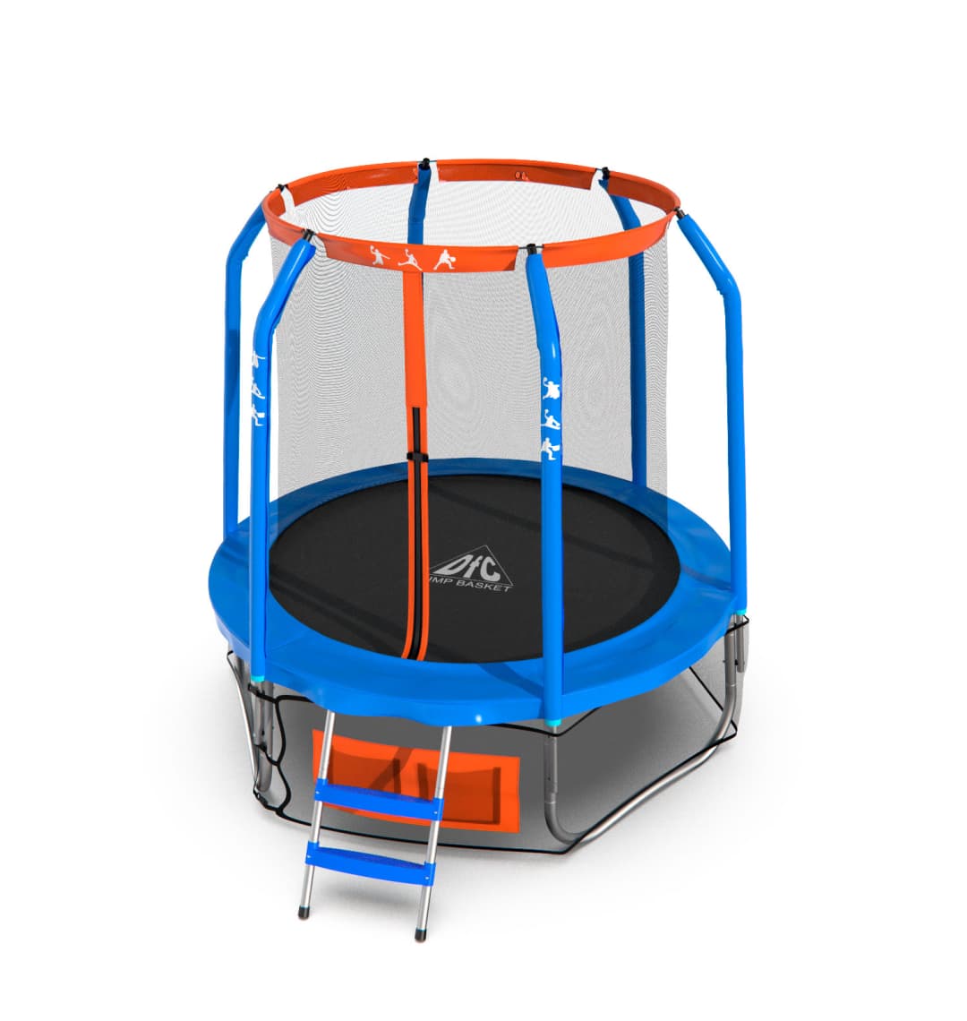 Батут DFC JUMP BASKET 6ft внутр.сетка, лестница (183cm)