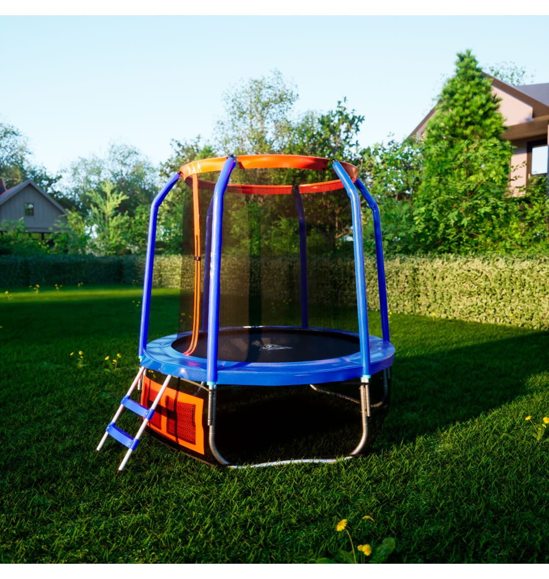 Батут DFC JUMP BASKET 6ft внутр.сетка, лестница (183cm)