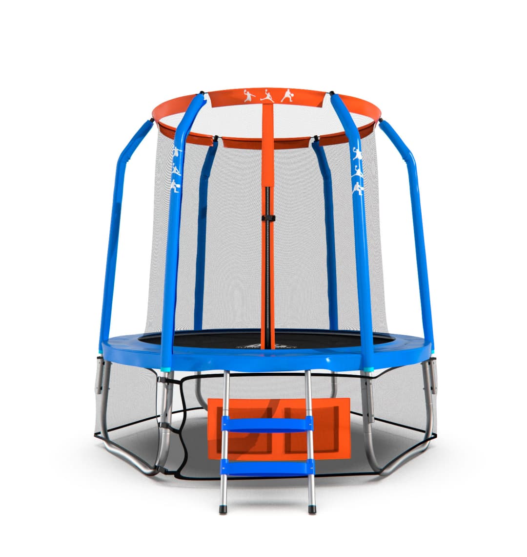 Батут DFC JUMP BASKET 6ft внутр.сетка, лестница (183cm)