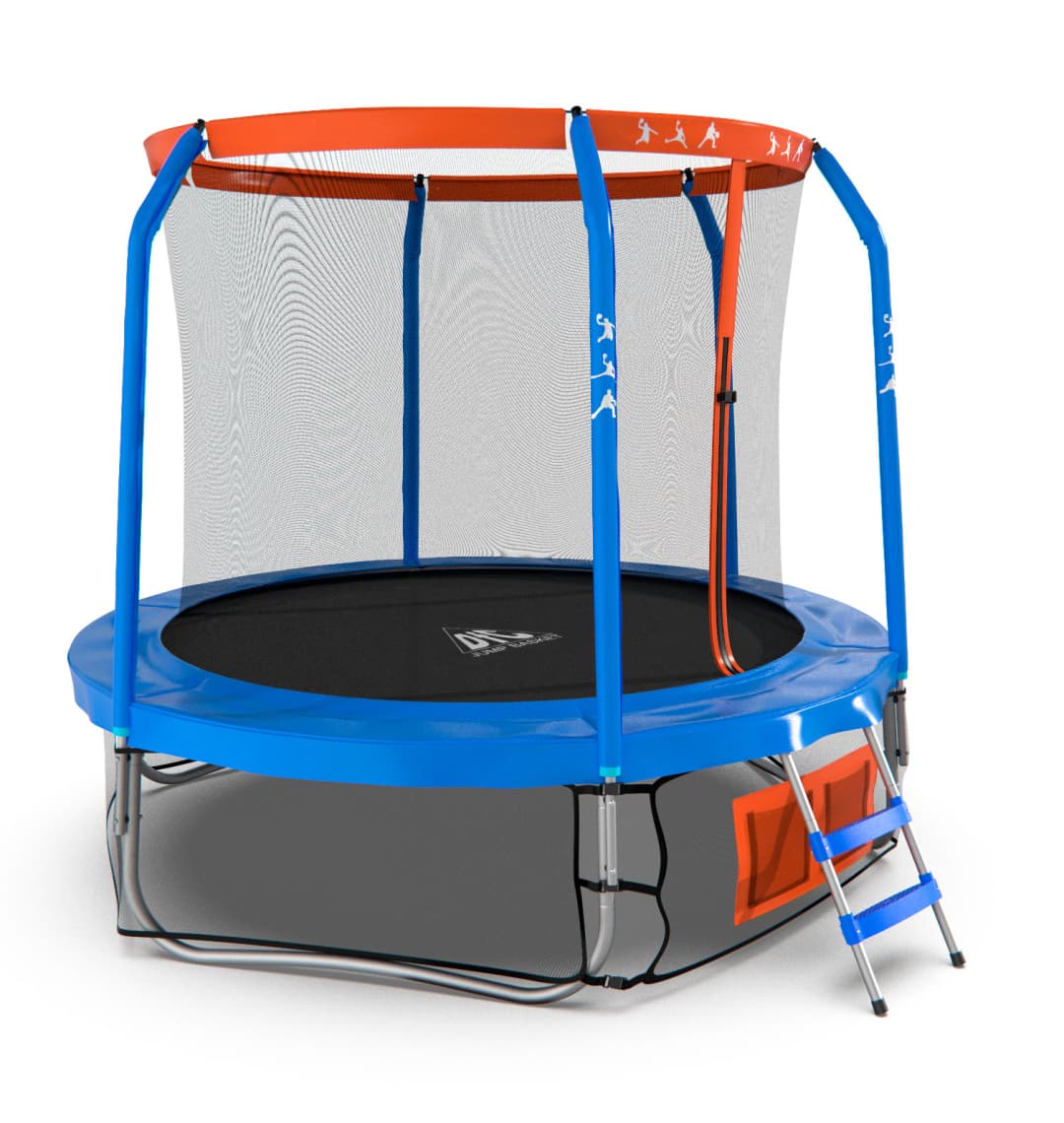 Батут DFC JUMP BASKET 8ft внутр.сетка, лестница (244cm)
