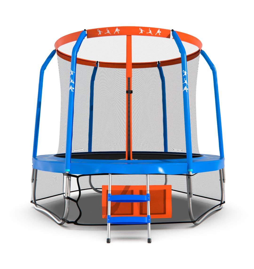 Батут DFC JUMP BASKET 8ft внутр.сетка, лестница (244cm)