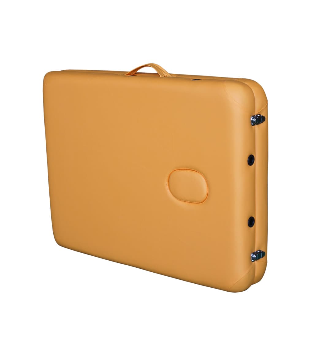 Массажный стол DFC NIRVANA, Elegant LUXE, 186х70х4 см, алюм. ножки, цвет горчичный (Mustard)