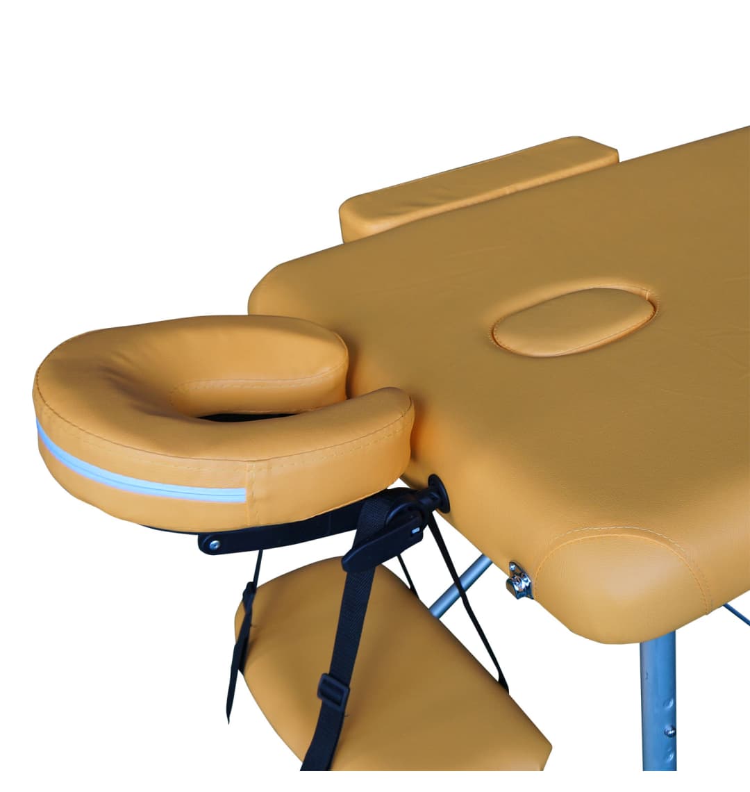 Массажный стол DFC NIRVANA, Elegant LUXE, 186х70х4 см, алюм. ножки, цвет горчичный (Mustard)