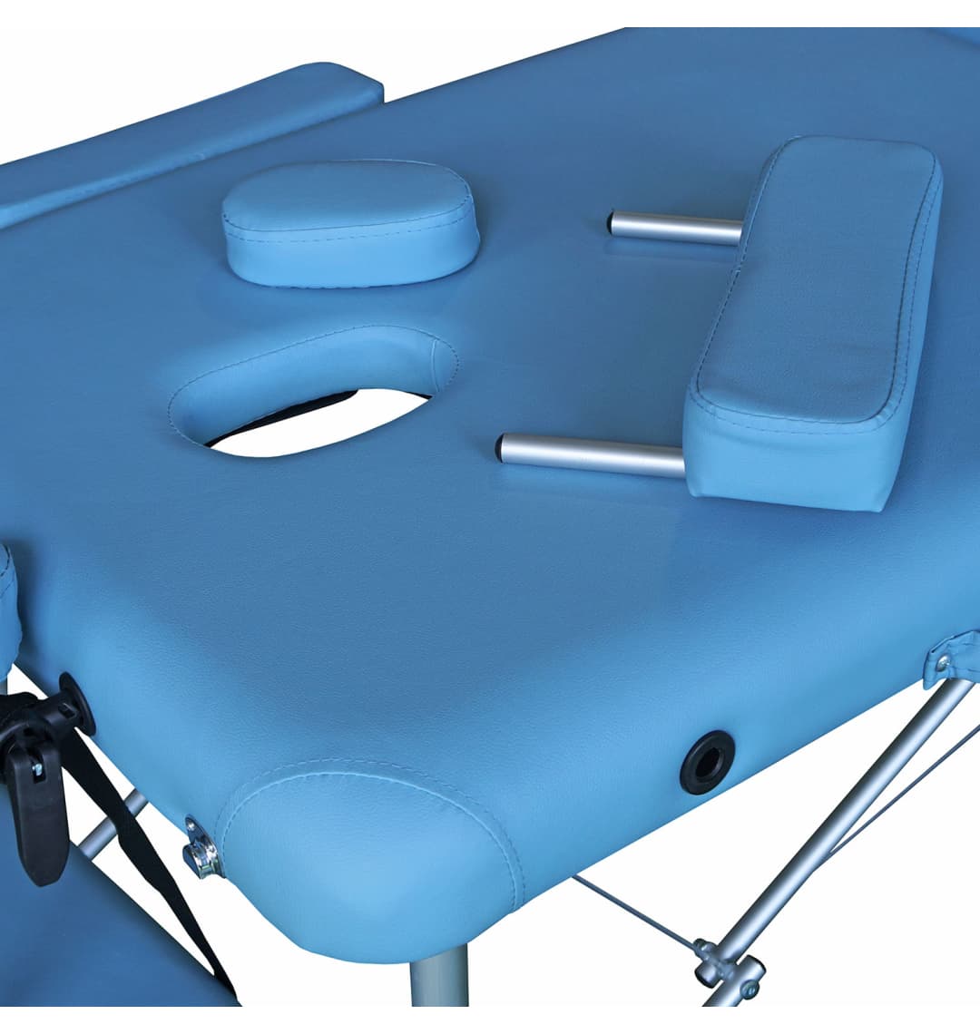 Массажный стол DFC NIRVANA, Elegant LUXE, 186х70х4 см, алюм. ножки, цвет св.голубой (Lt.Blue)