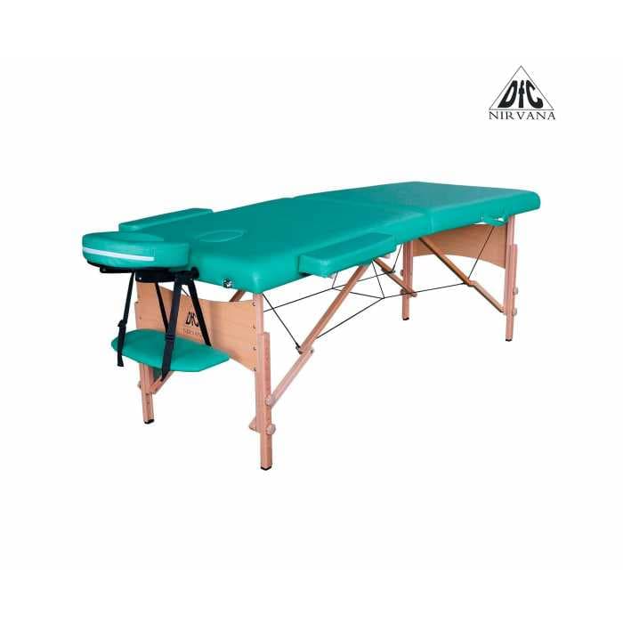 Массажный стол DFC NIRVANA, Relax, дерев. ножки, цвет зеленый (Green)