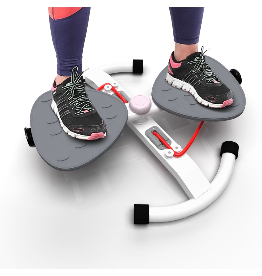 Фитнес платформа/горнолыжный тренажёр DFC "Twister Bow" с эспандерами