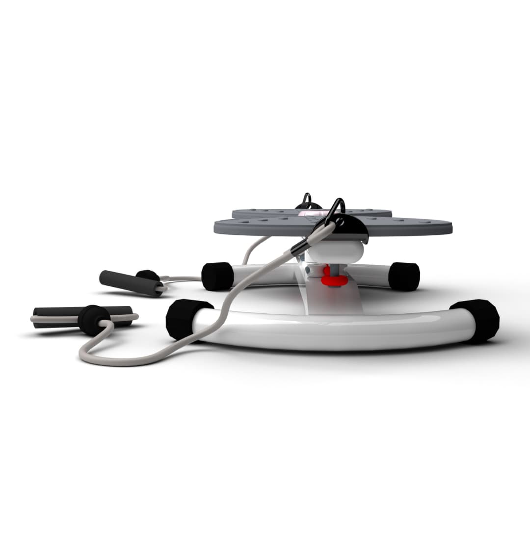 Фитнес платформа/горнолыжный тренажёр DFC "Twister Bow" с эспандерами