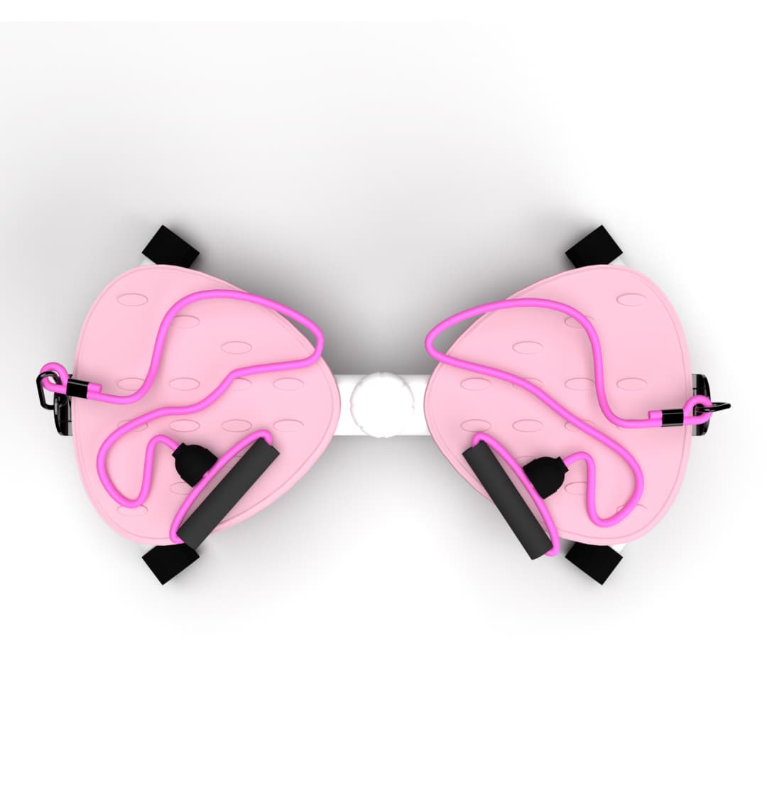 Фитнес платформа /горнолыжный тренажёр DFC "Twister Bow" с эспандерами