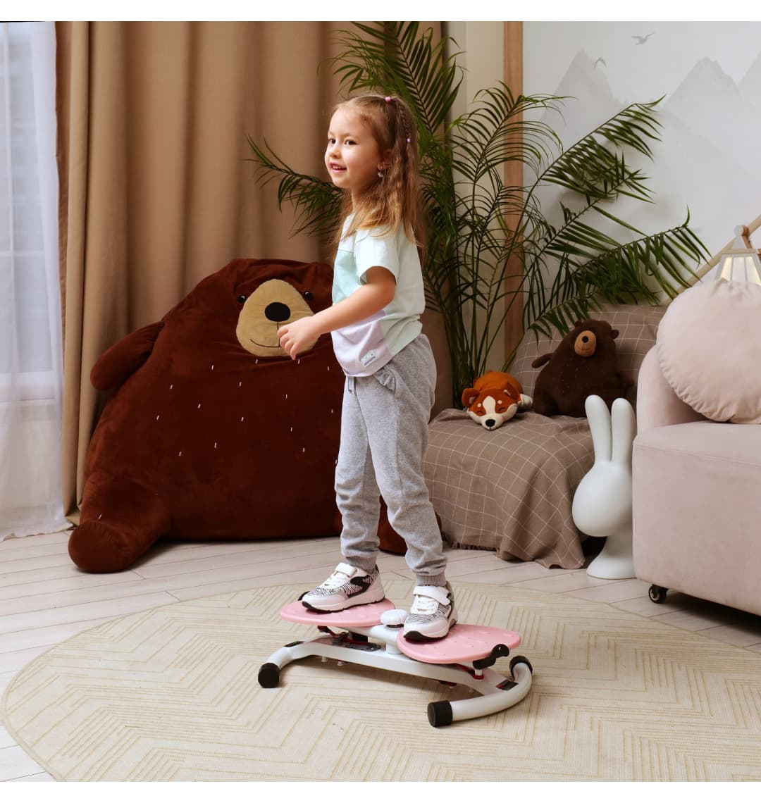 Фитнес платформа /горнолыжный тренажёр DFC "Twister Bow" с эспандерами