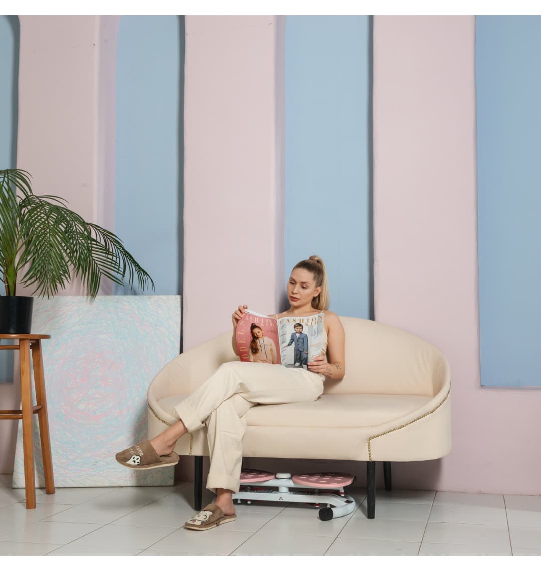 Фитнес платформа /горнолыжный тренажёр DFC "Twister Bow" с эспандерами