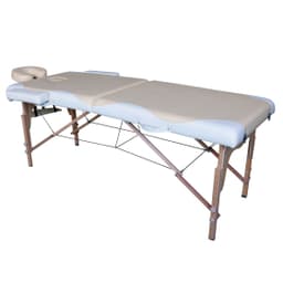 Массажный стол DFC NIRVANA, Relax, дерев. ножки, цвет бежевый + кремовый