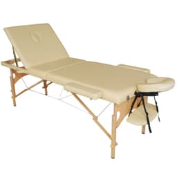 Массажный стол DFC NIRVANA, Relax Pro, дерев. ножки, цвет бежевый (Beige)