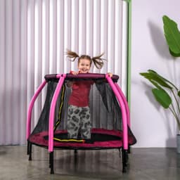 Батут DFC JUMP KIDS 48" розовый, сетка (120см)