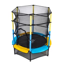 Батут DFC JUMP KIDS 55" желт/син, сетка (137см)