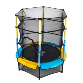 Батут DFC JUMP KIDS 55" желт/син, сетка (137см)