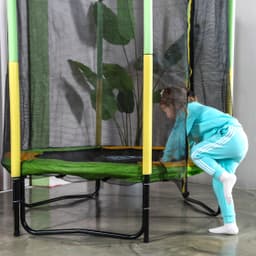 Батут DFC JUMP KIDS 55" зел/желт, сетка (137см)
