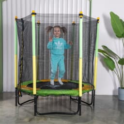 Батут DFC JUMP KIDS 55" зел/желт, сетка (137см)