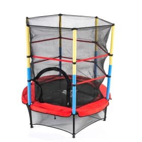 Батут DFC JUMP KIDS 55" красн/желт/син, сетка (137см)
