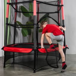 Батут DFC JUMP KIDS 55" красн/сер, сетка (137см)