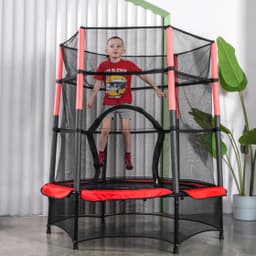 Батут DFC JUMP KIDS 55" красн/сер, сетка (137см)