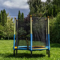 Батут DFC JUMP KIDS 60" желт/син, сетка (150см)