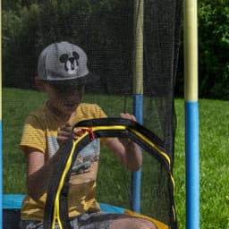 Батут DFC JUMP KIDS 60" желт/син, сетка (150см)